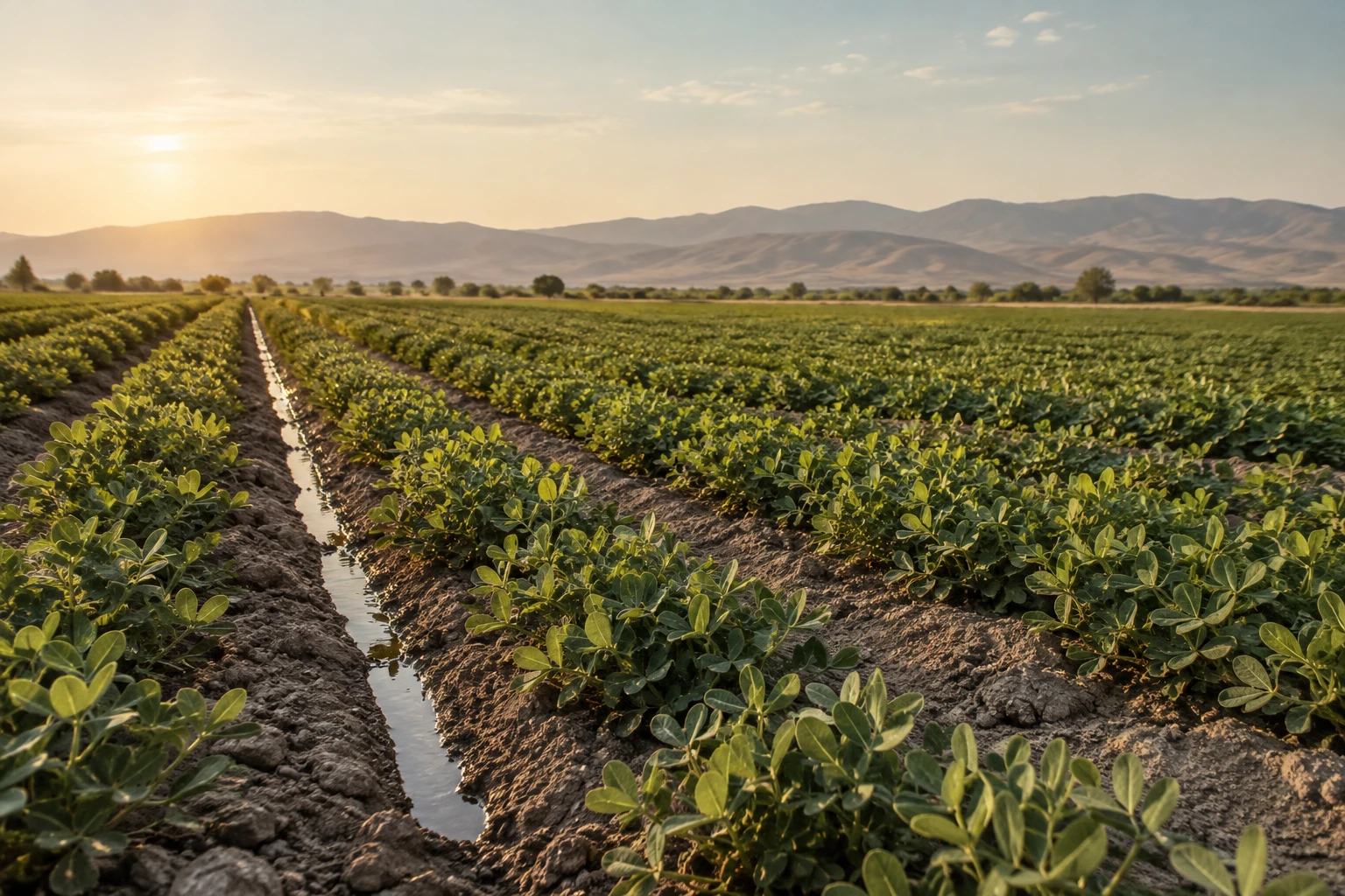 Peanut fields in Uzbekistan