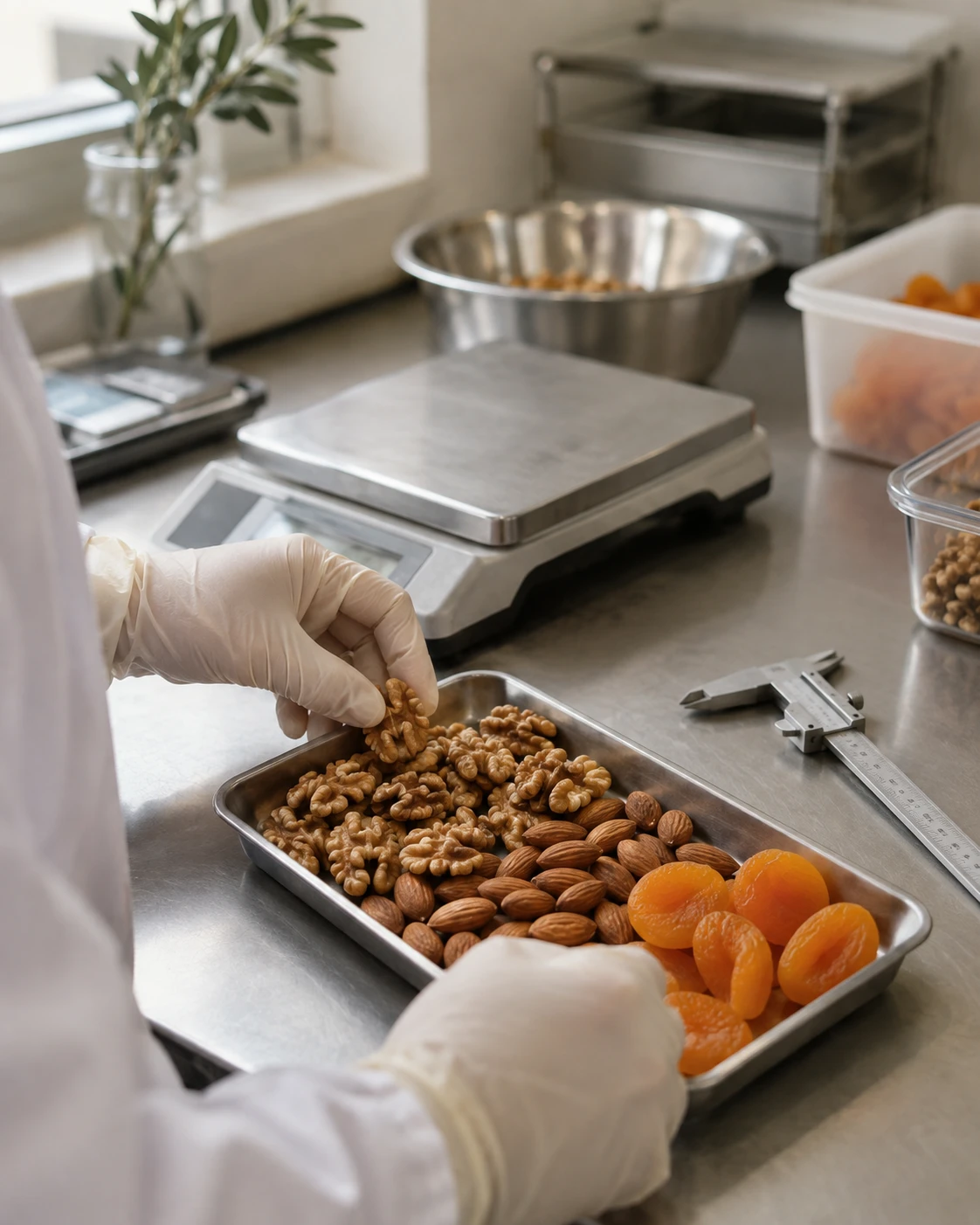Checking ingredient samples against specifications
